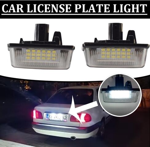 Hacreyatu 2 قطعة لوحة رقم الترخيص LED مصباح LED متوافق مع Toyota Corolla Crown Noah/Voxy Starlet Vios Previa OEM استبدال 81271-12503 in Saudi Arabia