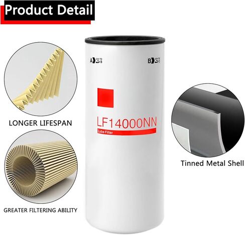 LF14000NN FF5776 K37-1029 Oil Change Kit Fuel Filter Compatible With Cummins ISX ISM QSX QSM QST M11 ISX15 QST30 Diesel Engines in Kuwait