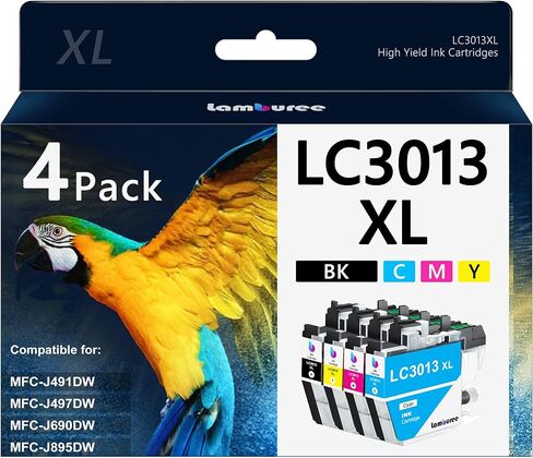 LC3011 Ink Cartridges Replacement for Brother LC3011 LC3011BK LC3011C LC3011M LC3011Y Work for MFC-J491DW MFC-J497DW MFC-J690DW MFC-J895DW Printers (4 Pack) in Kuwait