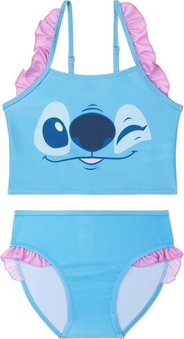 Disney Stitch | Minnie Mouse Girls Bikini Two Piece Set Swimsuit, Adjustable Straps Bathing Suit, Tankini Swimwear in Saudi Arabia