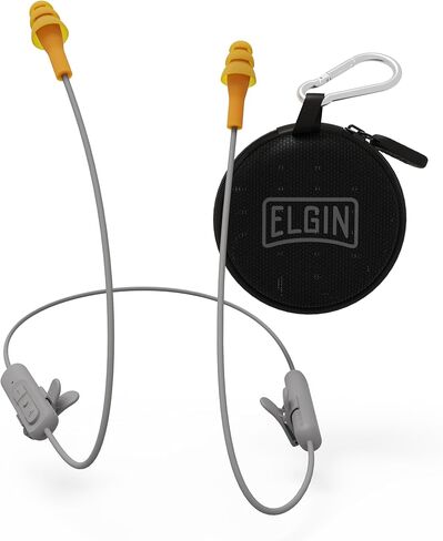 Elgin Ruckus Wireless Bluetooth Earplug Headphones, 25 dB Noise Reduction Ear Plug Earbuds, Noise Cancelling Mic, 12 Hour Battery, IP65 sweatproof, OSHA Compliant Hearing Protection, Work Safety in Kuwait