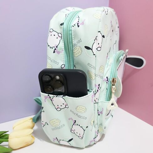 حقيبة ظهر Kawaii Pocha Dog للنساء، حقيبة ظهر صغيرة من النايلون الكرتوني اللطيفة، حقيبة كتف للسفر، حقيبة يومية in Kuwait