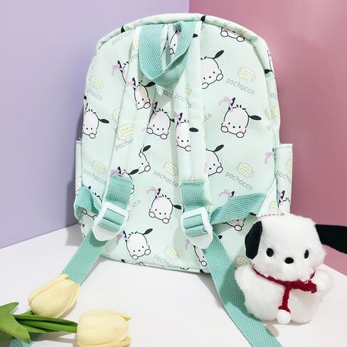 حقيبة ظهر Kawaii Pocha Dog للنساء، حقيبة ظهر صغيرة من النايلون الكرتوني اللطيفة، حقيبة كتف للسفر، حقيبة يومية in Kuwait