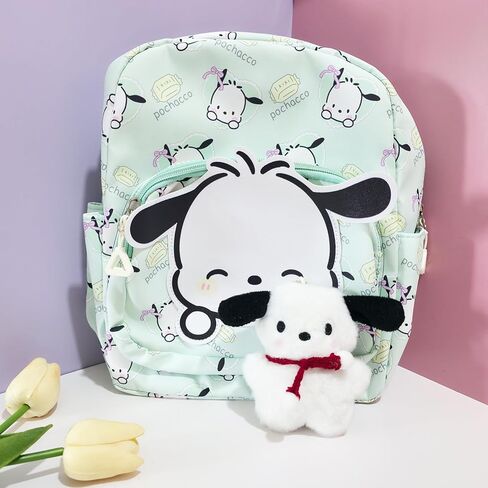 حقيبة ظهر Kawaii Pocha Dog للنساء، حقيبة ظهر صغيرة من النايلون الكرتوني اللطيفة، حقيبة كتف للسفر، حقيبة يومية in Kuwait