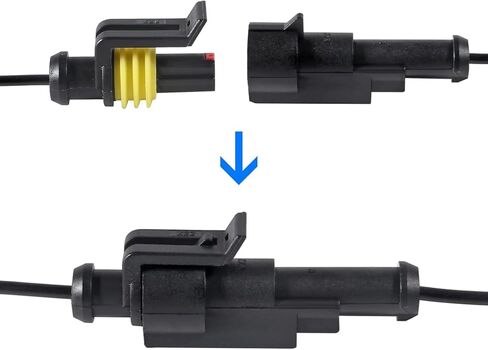 10 Kit 1 Pin Connector,Way Car Waterproof Electrical Connector,1 pin Plug Auto Electrical Wire Connectors with Wire 16 AWG Marine for Car, Truck, Boat, and Other Wire Connections in Saudi Arabia