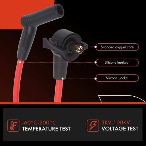 A-Premium 6 PCS Spark Plug Wires Compatible with Ford Explorer 1997-2000, Ranger 1997-2000, Aerostar 1997, 4.0L, Red in Saudi Arabia