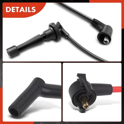 A-Premium 6 PCS Spark Plug Wires Compatible with Ford Explorer 1997-2000, Ranger 1997-2000, Aerostar 1997, 4.0L, Red in Saudi Arabia
