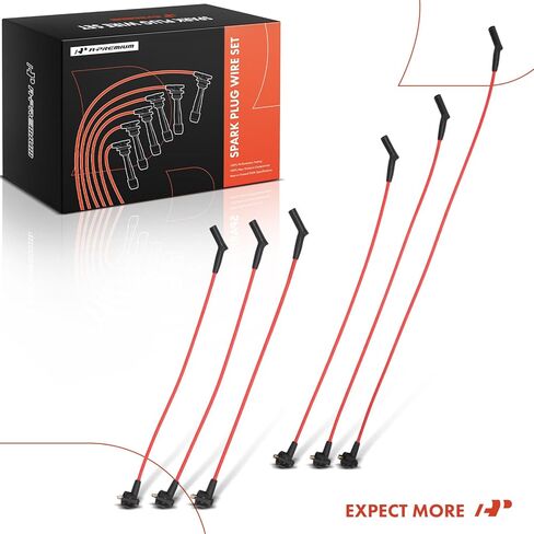 A-Premium 6 PCS Spark Plug Wires Compatible with Ford Explorer 1997-2000, Ranger 1997-2000, Aerostar 1997, 4.0L, Red in Saudi Arabia