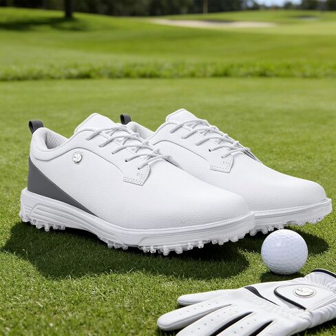 Men's Waterproof Golf Shoes–Spikeless Non-Slip Athletic Golf Sneakers with High-Traction Sole, Lightweight Professional Outdoor Walking Shoes in Saudi Arabia