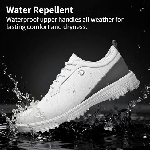 Men's Waterproof Golf Shoes–Spikeless Non-Slip Athletic Golf Sneakers with High-Traction Sole, Lightweight Professional Outdoor Walking Shoes in Saudi Arabia