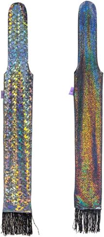 كيس ذيل الحصان الأسود اللامع مع هامش بريق ， كيس الذيل للخيول ، حزمة 2 in Kuwait