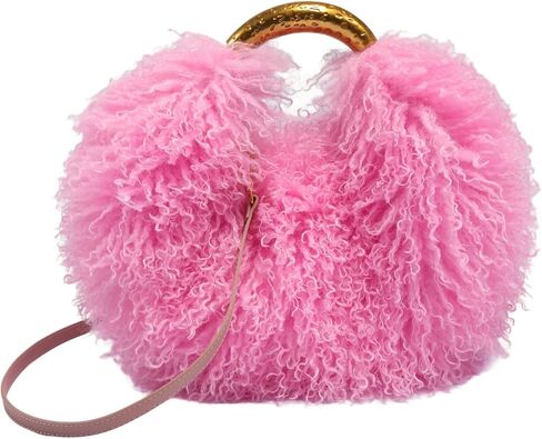 Faux Fur Handbag and Purse for Women Y2K Fluffy Hobo Shoulder Bag Cute Plush Furry Crossbody Bag with Adjustable Strap in Saudi Arabia