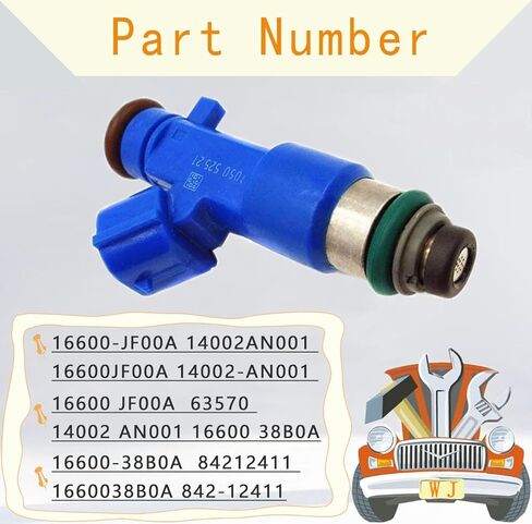 Pack of 6PCS Fuel Injectors 16600-JF00A 14002-AN001 16600-38B0A For Nissan 2009-2019 GT-R 350Z 370Z For Infiniti G35 G37 in Kuwait