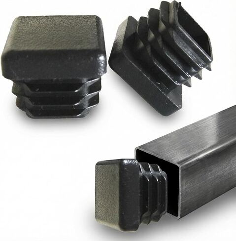 OGC (10 عبوات) - أنابيب مربعة 1/2 بوصة لغطاء غطاء التوصيل البلاستيكي، أنبوب متين للكرسي الانزلاقي، سدادات نهائية in Kuwait