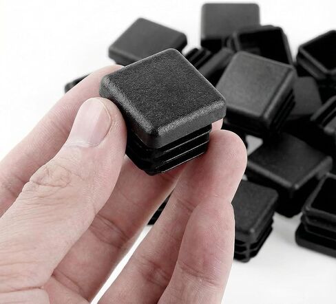 OGC (10 عبوات) - أنابيب مربعة 1/2 بوصة لغطاء غطاء التوصيل البلاستيكي، أنبوب متين للكرسي الانزلاقي، سدادات نهائية in Kuwait