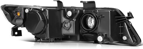 2004-2008 for Acura TSX Headlight Assembly Compatible with for 2004-2008 for Acura TSX Base Sedan 4-Door 2.4L Headlamp Black Housing Amber Reflector Replace Driver and Passenger Side Headlight in Kuwait