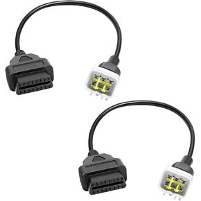 2 قطع obdii 6pin إلى 16pin كابل التشخيص لدلفي، دراجة نارية 6 دبوس إلى 16pin محول obd2 موصل لدلفي وسوزوكي in Kuwait