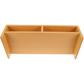 Double-layer Wood Computer Monitor Riser Stand Desktop Shelf Organizer for Office Desk with Classic Natural Wood Finish in Kuwait