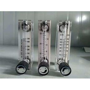 LZM-6T panel type acrylic flowmeter(flow meter) with adjust valve bass fitting Female G1/4" Male M18*1.5 70ml/min 100ml/min(3-30LPM for gas) in Kuwait