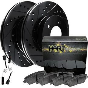 Hart Brakes Rear Brakes and Rotors Kit |Rear Brake Pads| Brake Rotors and Pads| Ceramic Brake Pads and Rotors |fits 2000-2005 Mercedes-Benz ML430, ML500, ML55 AMG in Kuwait