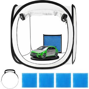 Pop Up Paint Booth 17x17x17 Inch Portable Airbrush Spray Tent with Mesh Door and Mesh Window for Models, Furniture, Auto Parts and Other Items Painting Works in Kuwait
