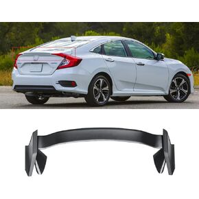 YOUNGERCAR Trunk Rear Spoiler Wing Fit for 2016-2021 10th Honda Civic Sedan FK7 4DR Type-R Style ABS Unpainted Matte Black Rear Trunk Splitter Wing Spoiler in Kuwait