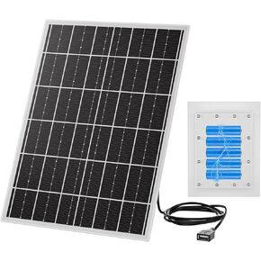15W 5V Solar Panel for Outdoor Security Camera with 20Ah LiFePO4 Battery - Monocrystalline Solar Panel Kit, MPPT Control Board & USB Output Solar Charger for WiFi Camera, Light, Router in Kuwait