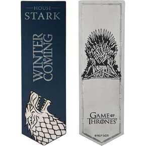 Cinereplicas Game of Thrones - Set of 4 Metal Targaryen, Stark, Lannister and Baratheon Bookmarks 10 * 3cm Each - Official License in Kuwait