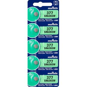 Murata 377 SR626SW Battery 1.55V Silver Oxide Watch Button Cell (15 Batteries) in Kuwait