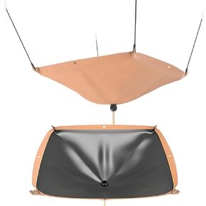 MOOFI Roof Leak Diverter Tarp with 10ft Drain Hose – 420D Oxford Fabric Ceiling Leak Catcher & Rainwater Collector, 7ft x 7ft Emergency Roof Leaks, Warehouse, Shop, Garage, Office, Outdoor - Khaki in Kuwait