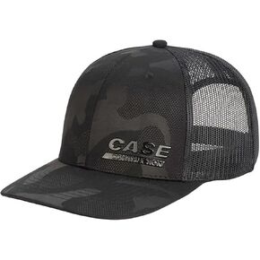 Case IH Construction Tone-on-Tone Black Camo Cap with Black Mesh Back 646271 in Kuwait