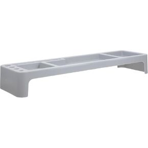 Multifunctional Keyboard Storage Rack Gray Computer Organizer Monitor Stand Space-saving Desktop Holder for Office Workspace in Kuwait