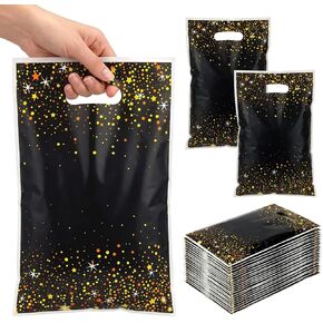 50 PCS حفلة عيد ميلاد الأكياس ، حقائب الحلوى Goodie Stripe مع مقابض ، حقائب معالجة الحفلات للأطفال الفتيات والفتيان ، حقيبة هدايا نهب البلاستيك للاستحمام للأطفال ، الحفلات in Kuwait