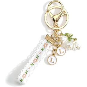 Lily of The Valley Leychain Flower Keychain Lily of The Valley Gifts Plant Lover Gifts for Women Valentine Mother Day in Kuwait