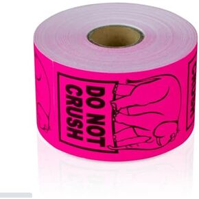 Labels and More Pink Elephant/Do Not Crush Stickers | 2" x 3" Shipping Labels | Self-Adhesive | 500 Labels per Roll in Kuwait