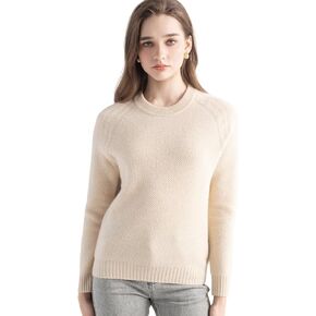 Chanyarn Women's 100% Cashmere Crewneck Long Sleeve Knit Sweater Soft Cozy Casual Wear Fall Winter​ Pullover Top in Kuwait