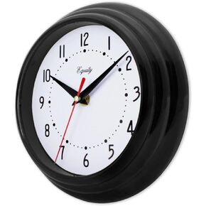 Equity 25013 8 Inch Black Basics Quartz Wall Clock in Kuwait