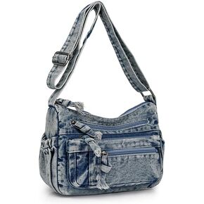 محافظ من قماش الدنيم للنساء حقيبة كروس عصرية حقيبة يد قماشية صغيرة غير رسمية محفظة جان 2025 in Kuwait