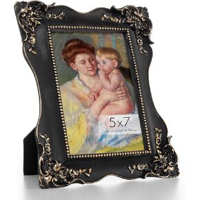 Axeman Vintage Gold Frames 4x6 | Antique 4 x 6 Gold Picture Frame with Real Glass | Ornate Rose 4x6 Picture Frame for Wall & Tabletop Display | Retro 4 x 6 Frame in Kuwait