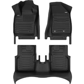 TuxMat - for Jeep Compass 2017-2025 Models - Custom Car Mats - Maximum Coverage, All Weather, Laser Measured - This Full Set Includes 1st and 2nd Rows in Kuwait