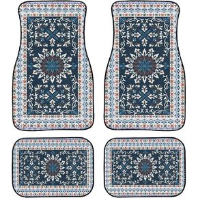 Western Car Floor Mats Set of 4 Vintage Style Stars on Wood Panel Print Floor Mats for Cars Universal Front Rear Vehicle Foot Carpets RugsRustic Country Farmhouse Car Accessories for Trucks in Saudi Arabia