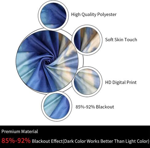 Eucalyptus Leaf Blackout Curtains Abstract Green Watercolor Sage Vine Leaves Botanical Insulated Thermal Drapes for Living Room Bedroom Darkening Curtain 42x63 Inch,2 Panels in Kuwait