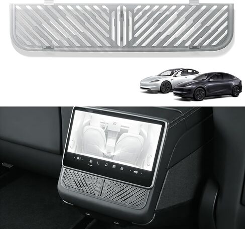 غطاء فتحة تهوية خلفية لوحدة التحكم المركزية لطراز Tesla Y/3 2025 2026 Juniper/Highland، وحدة التحكم المركزية الخلفية لتكييف الهواء وأغطية فتحات تهوية التيار المتردد ملحقات غطاء الشبكة المقاومة للغبار، أسود شفاف in Kuwait