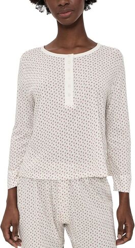 THE GREAT. Women's The Crop Sleep Henley Top in Kuwait