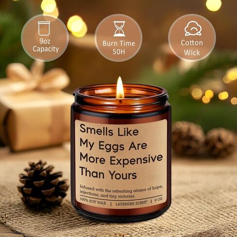 شمعة ميراكو، هدايا التلقيح الاصطناعي للنساء، التلقيح الاصطناعي يجب أن يكون لها، يوم النقل، العقم، أفكار دعم الخصوبة، Vday مضحك، استرجاع البيض، نقل الأجنة، محاولة تصور هدية لصديق أمي الجديدة لتكون in Kuwait