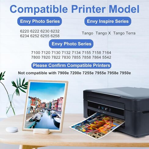 مجموعة خرطوشة حبر myCartridge SUPRINT 64XL بديلة لحبر HP 64 64XL خرطوشة حبر سوداء وملونة تعمل مع Envy Photo 7855 7155 7858 7800 6255 حبر طابعة Tango hp 64 in Kuwait