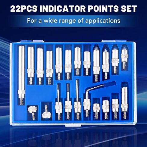 Dial Indicator with Magnetic Base and Point Precision Inspection Set, Professional 0-1.0" Dial Indicator, Fine Adjustable Long Arm, 0.001" Precision in Kuwait