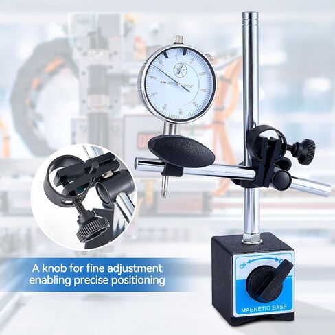 Dial Indicator with Magnetic Base and Point Precision Inspection Set, Professional 0-1.0" Dial Indicator, Fine Adjustable Long Arm, 0.001" Precision in Kuwait