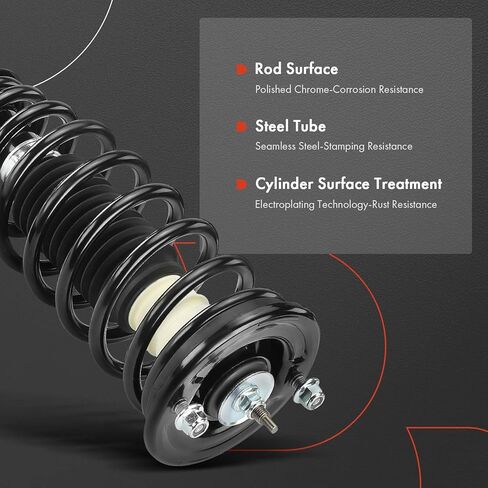 A-Premium Rear Pair (2) Complete Strut and Coil Spring Assembly Compatible with Mitsubishi Galant 1999 2000 2001 2002 2003, Driver and Passenger Side in Saudi Arabia