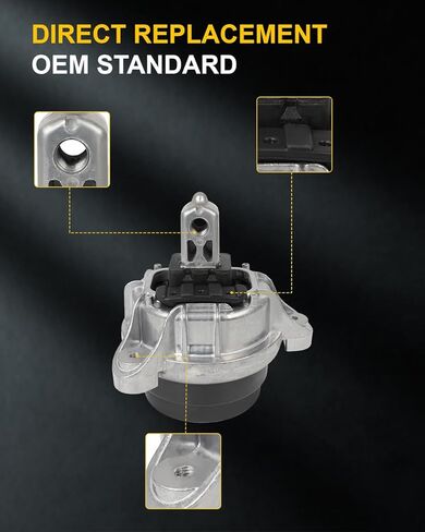 OCPTY Front Left Right Engine Motor Mount Set Compatible for BMW 528i 2011, 535i 2011-2016, 535i GT 2011-2017, 640i 2012-2018, 640i Gran Coupe 2013-2018 - [L6 3.0L] # A4089, A4090 (2PCS) in Saudi Arabia